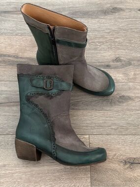 PORTOFINO Leather Suede Mid Calf Boots